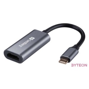 Sandberg Kábel Átalakító - USB-C to HDMI Link (ezüst USB-C bemenet HDMI (anya) kimenet 2048x115232bit)