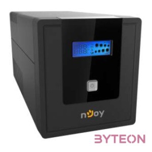 NJOY Szünetmentes  1000VA - Cadu 1000 (2 Schuko, line-interaktív, USB menedzsment, RJ11,45 vonalvédelem(1Gb,s), fekete)