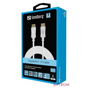 Sandberg Kábel - DisplayPort (2m DP 1.4 8K,60Hz fehér)