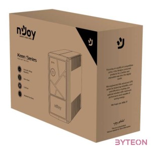 NJOY Szünetmentes  800VA - Keen 800 USB (2 Schuko, line-interaktív, USB menedzsment, RJ11,45 vonalvédelem, fekete)