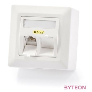 Modulo50 falon kívüli aljzat 2 portos üres