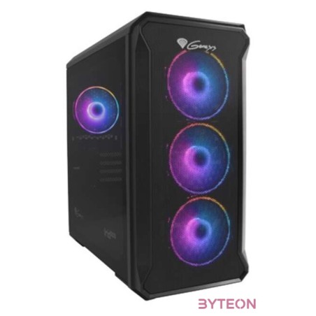 GENESIS Irid 503 ARGB Micro Tower Fekete, Átlátszó