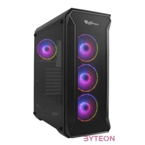 GENESIS Irid 505 ARGB Midi Tower Fekete, Átlátszó