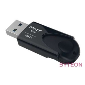 PNY Attache 4 USB flash meghajtó 32 GB USB A típus 3.2 Gen 1 (3.1 Gen 1) Fekete