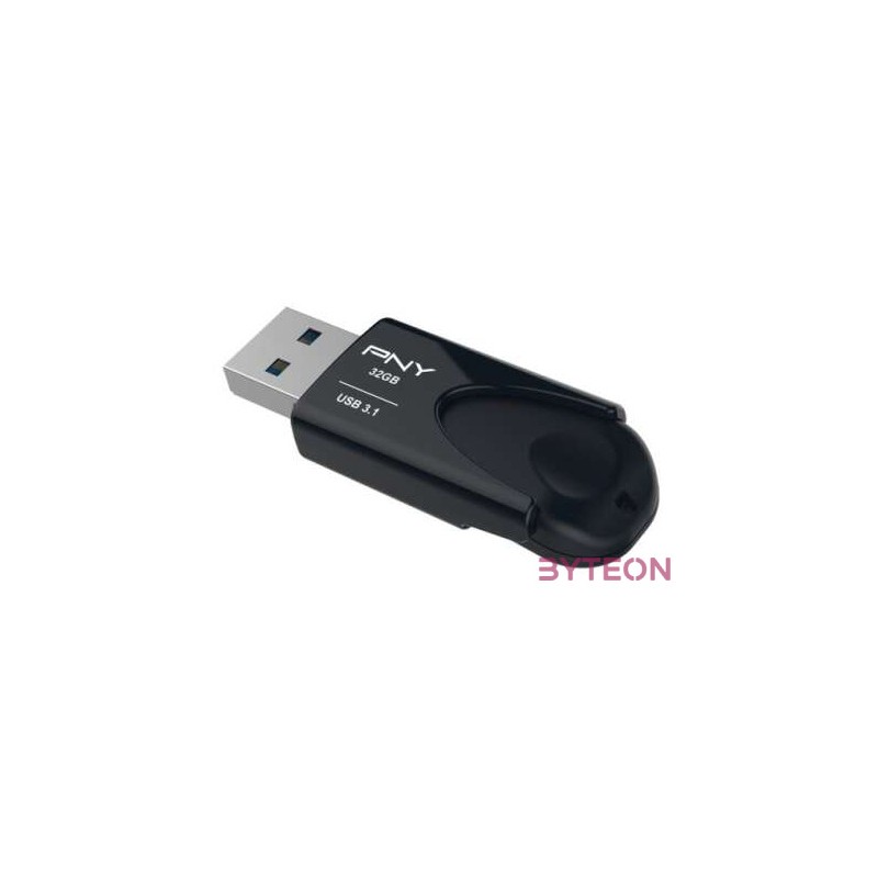 PNY Attache 4 USB flash meghajtó 32 GB USB A típus 3.2 Gen 1 (3.1 Gen 1) Fekete