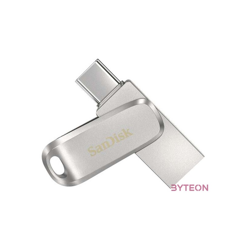 Sandisk Ultra Dual Drive Luxe USB flash meghajtó 256 GB USB Type-A , USB Type-C 3.2 Gen 1 (3.1 Gen 1) Rozsdamentes acél