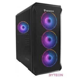 GENESIS Irid 503 ARGB Micro Tower Fekete, Átlátszó