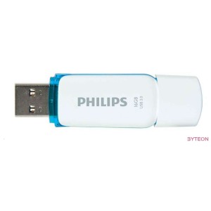 Philips FM16FD75B,00 USB flash meghajtó 16 GB USB A típus 3.2 Gen 1 (3.1 Gen 1) Fehér