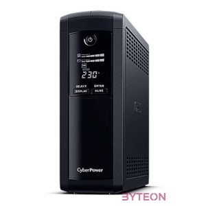 CyberPower VP1200ELCD szünetmentes tápegység (UPS) Vonal interaktív 1200 VA 720 W 4 AC kimenet(ek)