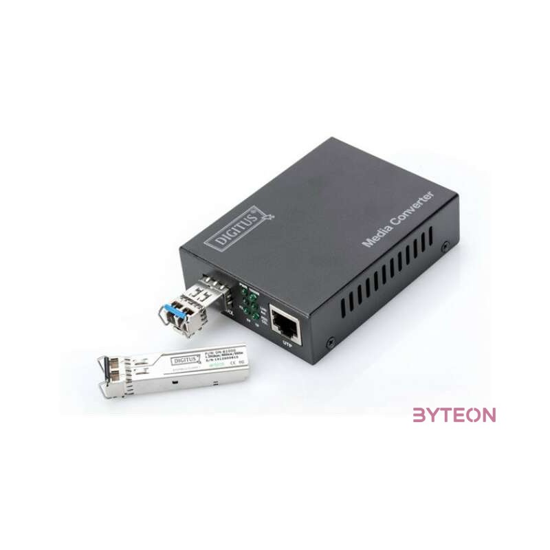 Digitus DN-82130 hálózati média konverter 1000 Mbit,s Fekete