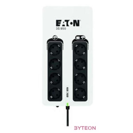 Eaton 3S850D szünetmentes tápegység (UPS) Készenléti állapot (offline) 850 VA 510 W 8 AC kimenet(ek)