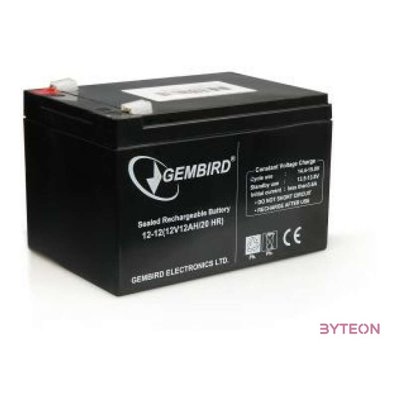 Gembird BAT-12V12AH UPS akkumulátor Zárt savas ólom (VRLA) 12 V 12 Ah