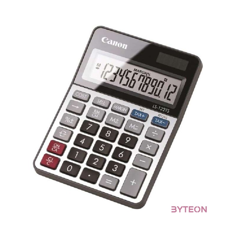Canon LS-122TS számológép Asztali Kijelző kalkulátor Szürke