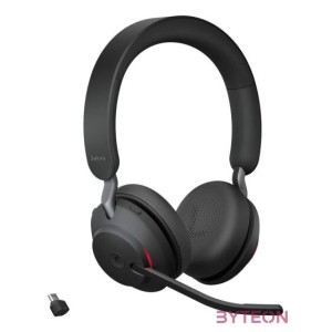 Jabra Evolve2 65, MS Stereo Headset Fejpánt Fekete Bluetooth USB C-típus