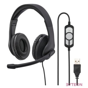 Hama HS-USB300 Headset Beanie Fekete USB A típus