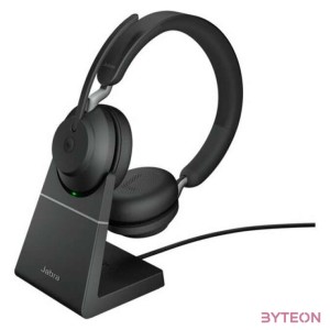 Jabra Evolve2 65, MS Stereo Headset Fejpánt Fekete Bluetooth USB A típus
