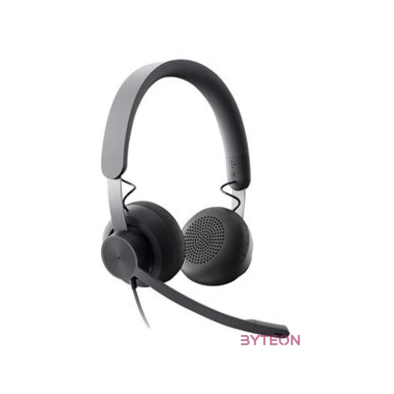 Logitech Zone Wired UC Headset Fejpánt Fekete USB C-típus