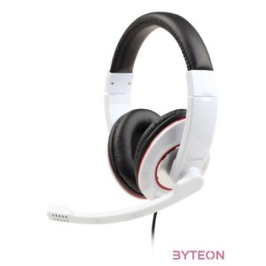 Gembird MHS-001-GW fejhallgató és headset Fejpánt Fehér 3,5 mm-es csatlakozó