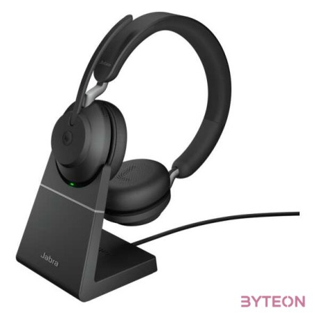 Jabra Evolve2 65, MS Stereo Headset Fejpánt Fekete Bluetooth USB C-típus