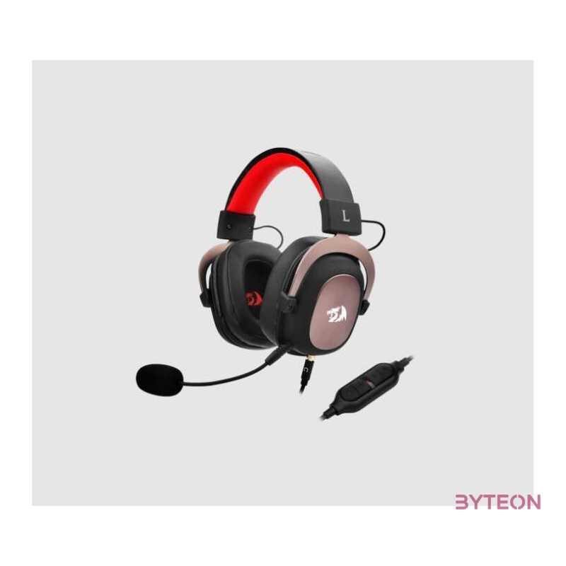 REDRAGON H510 Zeus Headset Fejpánt Bézs, Fekete, Vörös 3,5 mm-es csatlakozó