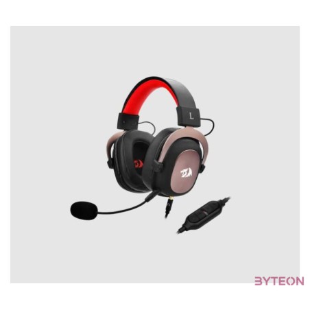 REDRAGON H510 Zeus Headset Fejpánt Bézs, Fekete, Vörös 3,5 mm-es csatlakozó