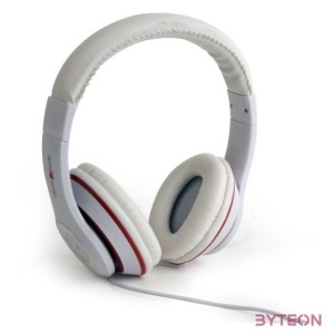 Gembird Los Angeles Headset Fejpánt Fehér 3,5 mm-es csatlakozó