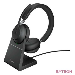 Jabra Evolve2 65, MS Stereo Headset Fejpánt Fekete Bluetooth USB A típus