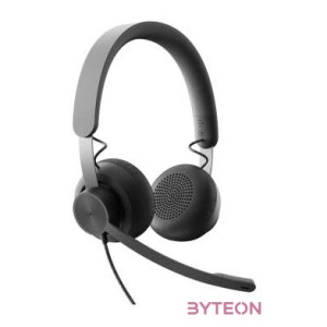 Logitech Zone Wired UC Headset Fejpánt Fekete USB C-típus