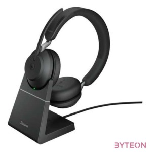 Jabra Evolve2 65, MS Stereo Headset Fejpánt Fekete Bluetooth USB A típus