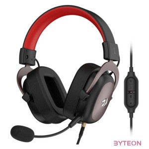 REDRAGON H510 Zeus Headset Fejpánt Bézs, Fekete, Vörös 3,5 mm-es csatlakozó