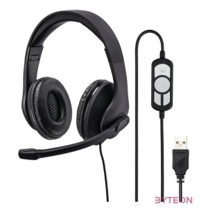 Hama HS-USB300 Headset Beanie Fekete USB A típus