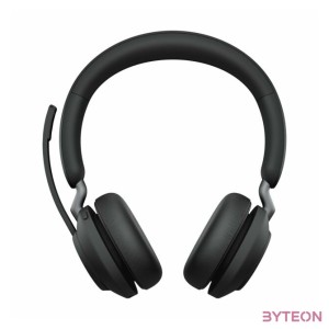 Jabra Evolve2 65, MS Stereo Headset Fejpánt Fekete Bluetooth USB C-típus