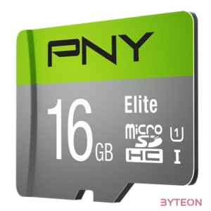 PNY Elite microSDHC 16GB memóriakártya Class 10 UHS-I