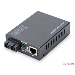 Digitus Fast Ethernet, RJ-45,SC hálózati média konverter 100 Mbit,s 1310 nm Multi-mode Fekete