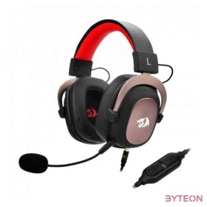 REDRAGON H510 Zeus Headset Fejpánt Bézs, Fekete, Vörös 3,5 mm-es csatlakozó
