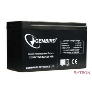 Gembird 12V, 9 Ah Zárt savas ólom (VRLA)