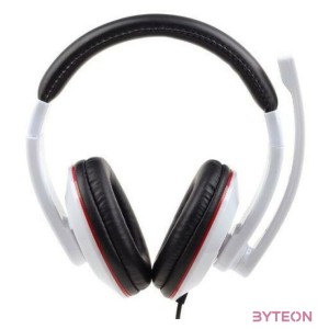 Gembird MHS-001-GW fejhallgató és headset Fejpánt Fehér 3,5 mm-es csatlakozó