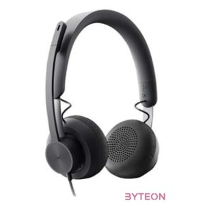 Logitech Zone Wired UC Headset Fejpánt Fekete USB C-típus