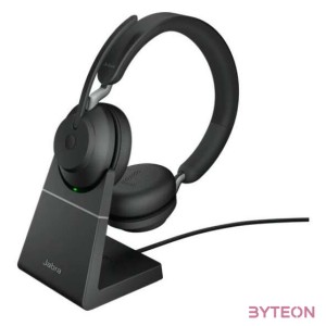 Jabra Evolve2 65, MS Stereo Headset Fejpánt Fekete Bluetooth USB A típus