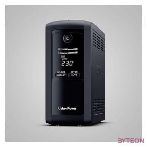 CyberPower VP700ELCD szünetmentes tápegység (UPS) Vonal interaktív 700 VA 390 W 3 AC kimenet(ek)