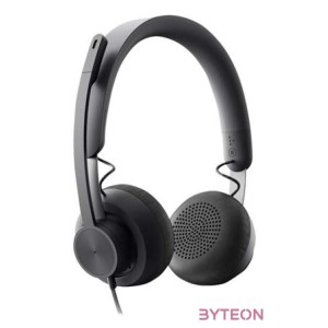 Logitech Zone Wired UC Headset Fejpánt Fekete USB C-típus