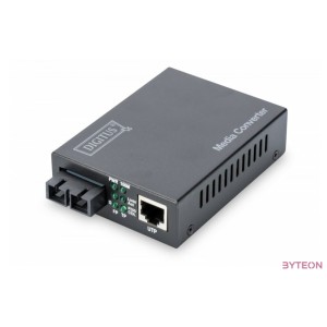 Digitus Fast Ethernet, RJ-45,SC hálózati média konverter 100 Mbit,s 1310 nm Multi-mode Fekete