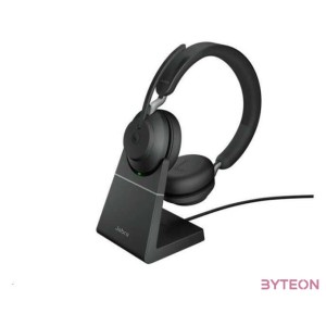 Jabra Evolve2 65, MS Stereo Headset Fejpánt Fekete Bluetooth USB C-típus