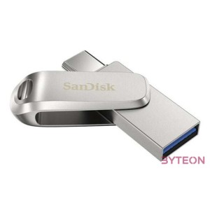 Sandisk Ultra Dual Drive Luxe USB flash meghajtó 128 GB USB Type-A , USB Type-C 3.2 Gen 1 (3.1 Gen 1) Rozsdamentes acél