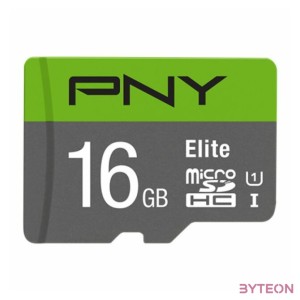 PNY Elite microSDHC 16GB memóriakártya Class 10 UHS-I