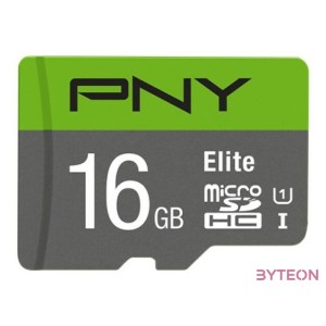 PNY Elite microSDHC 16GB memóriakártya Class 10 UHS-I