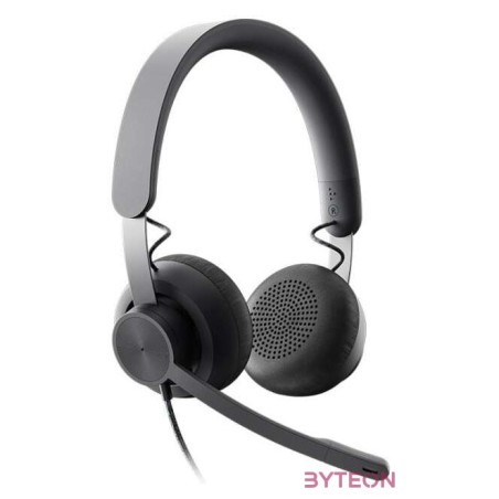 Logitech Zone Wired Teams Headset Fejpánt Fekete USB C-típus