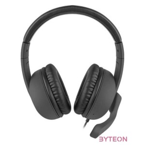 NATEC Rhea Headset Fejpánt Fekete 3,5 mm-es csatlakozó