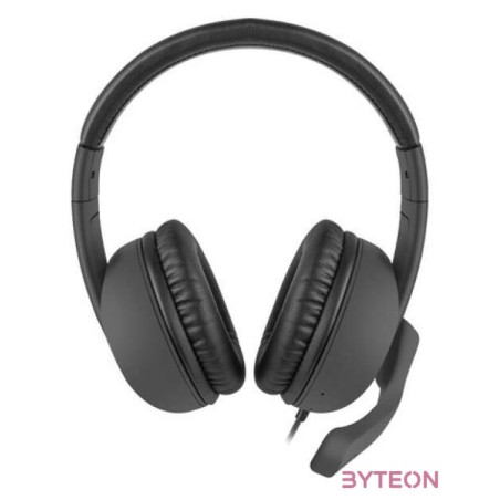 NATEC Rhea Headset Fejpánt Fekete 3,5 mm-es csatlakozó