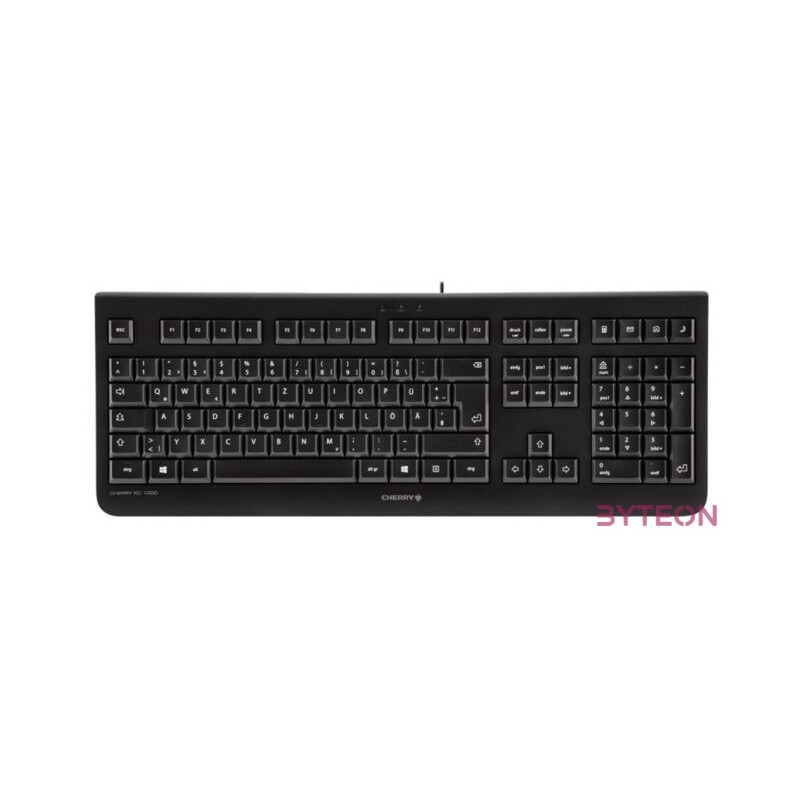 CHERRY KC 1000 billentyűzet USB QWERTY Amerikai angol Fekete